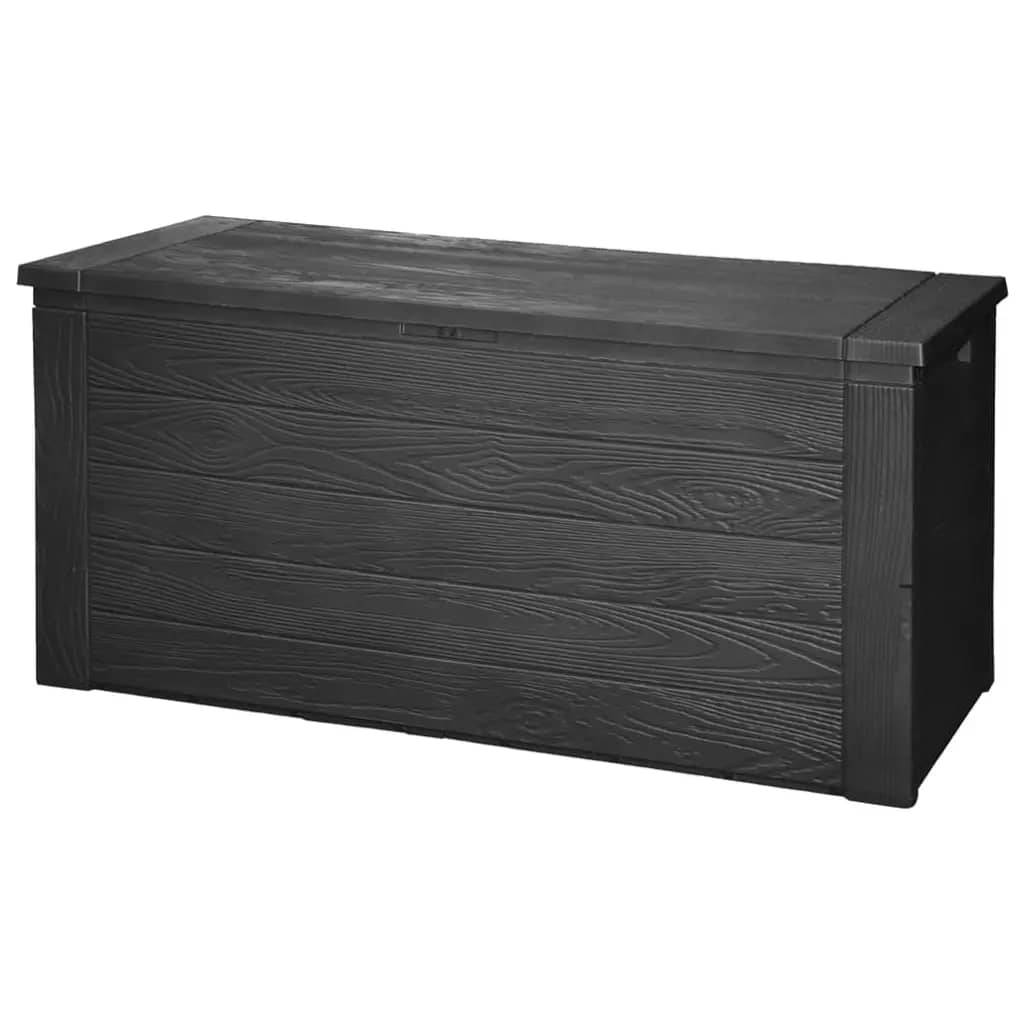 Coffre boîte de rangement de jardin 300 litres gris foncé - Image 1