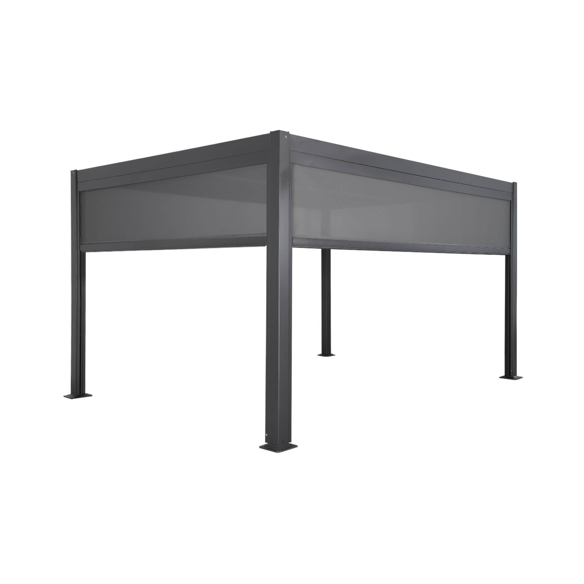 sweeek - Pergola bioclimatique 3x4 m en alu et acier avec lames orientables et 2 stores latéraux – Sweeek - Image 2
