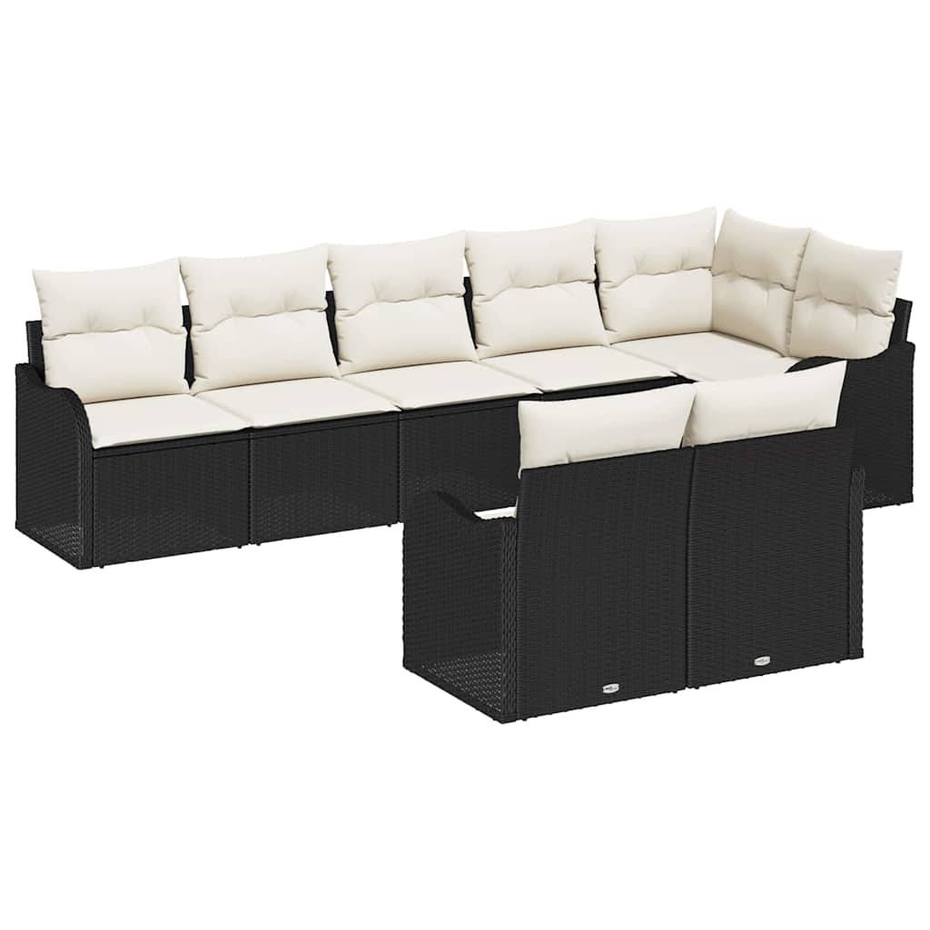 ComfortXL - Grand Salon de Jardin 8 Places en Poly Rotin Modulable pour Famille Noir – ComfortXL Outdoor Living - Image 2