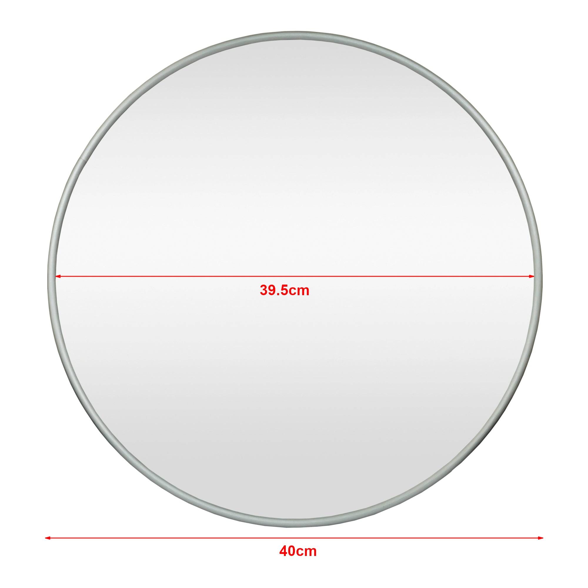 Miroir mural rond 40 cm gris graphite - Image 3