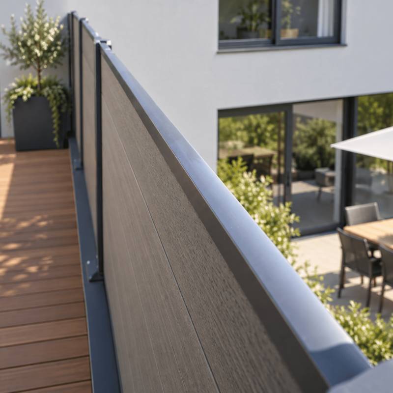 Profil de finition aluminium pour clôture bois composite - Coloris - Gris anthracite RAL 7015, Epaisseur - 2.2cm, Largeur - 2.2 cm, Longueur - 1.5 m - Image 4