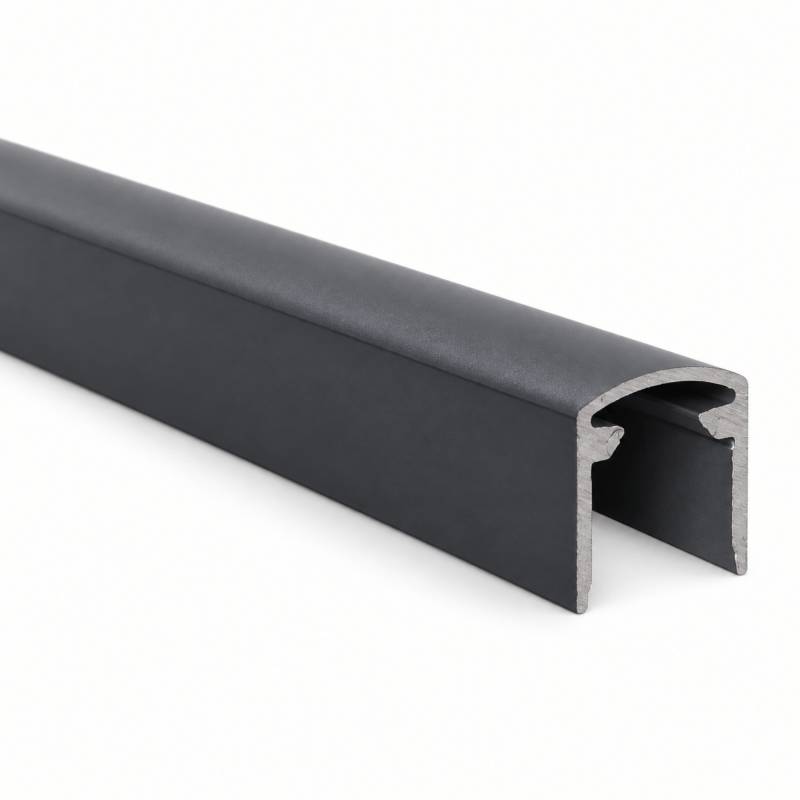 Profil de finition aluminium pour clôture bois composite - Coloris - Gris anthracite RAL 7015, Epaisseur - 2.2cm, Largeur - 2.2 cm, Longueur - 1.5 m - Image 1