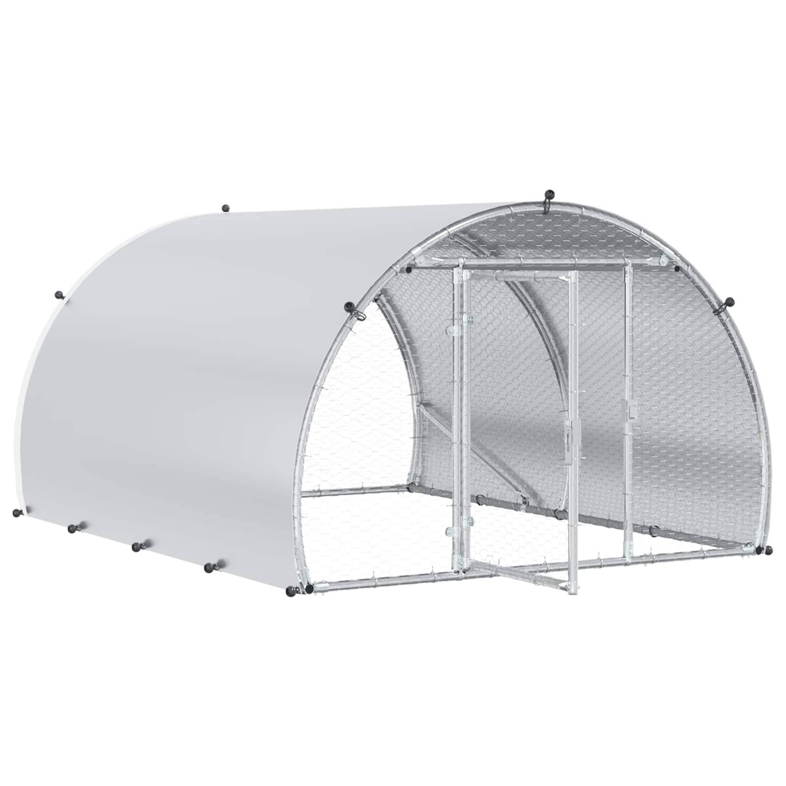 Vidaxl - Poulailler Argenté 200 x 150 x 100 cm Acier galvanisé vidaXL 42042524 - Image 4