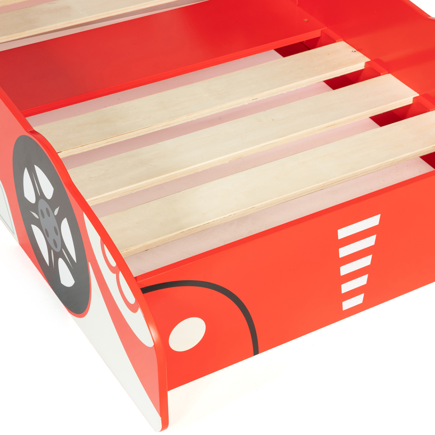 Lit enfant voiture formule 1 TEDDI 70 x 140 CM rouge - Image 7