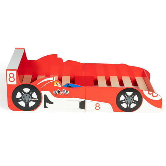 Lit enfant voiture formule 1 TEDDI 70 x 140 CM rouge - Image 3