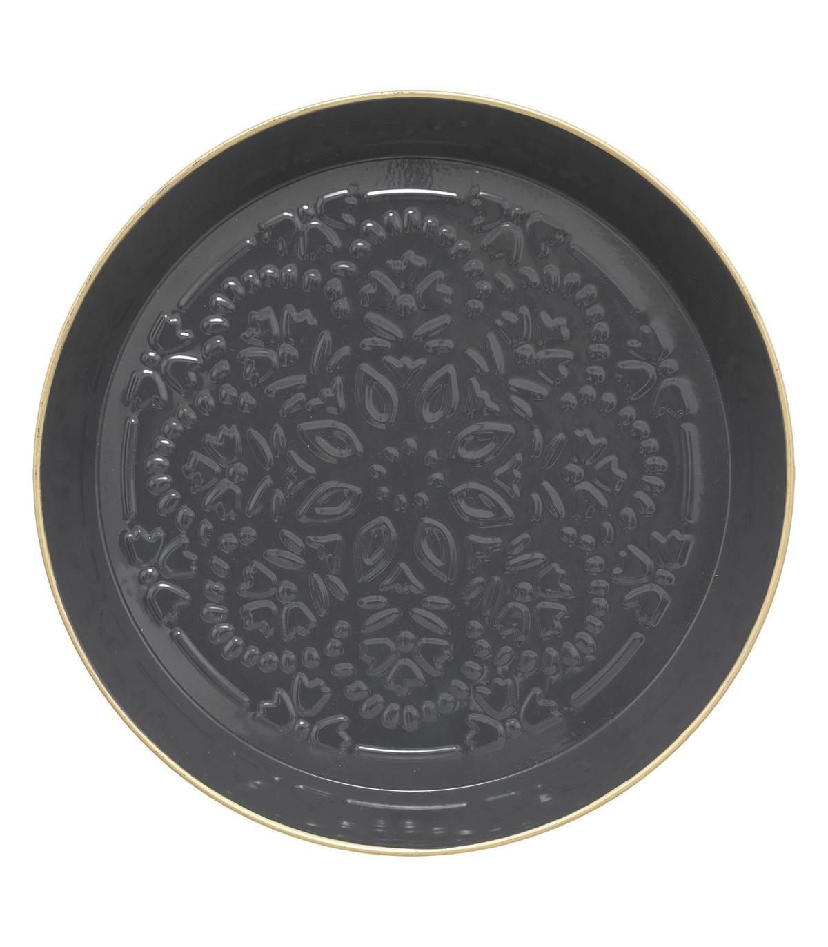 Set de 2 Plateaux ronds de diamètres différents en Métal déco - Image 4