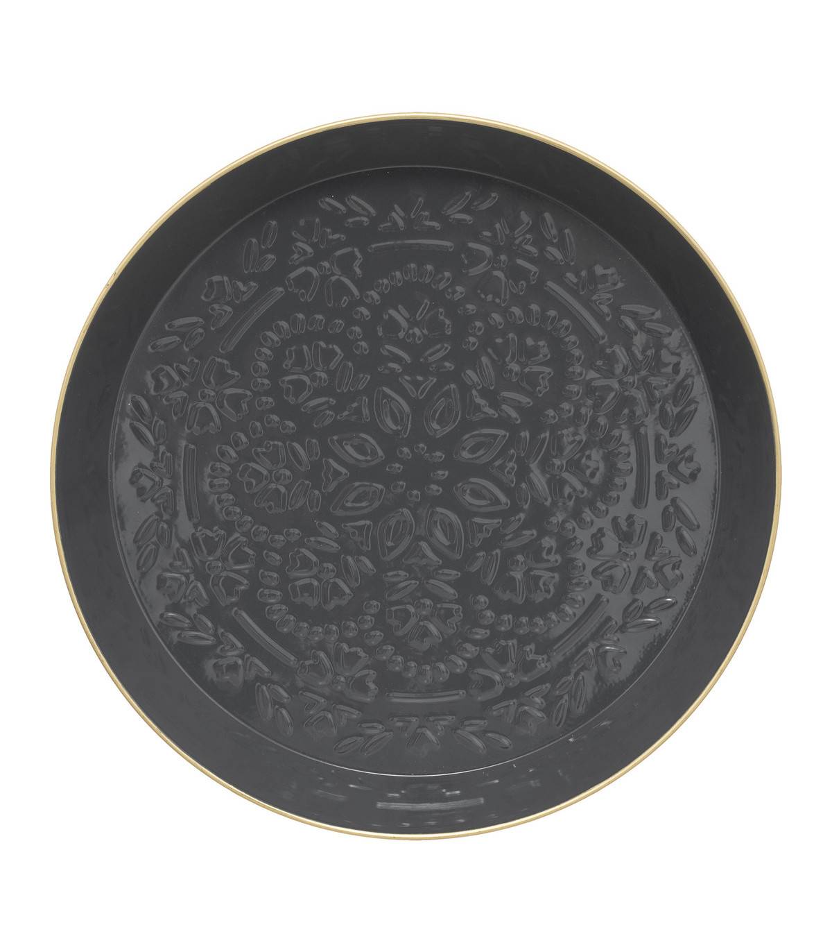 Set de 2 Plateaux ronds de diamètres différents en Métal déco - Image 3