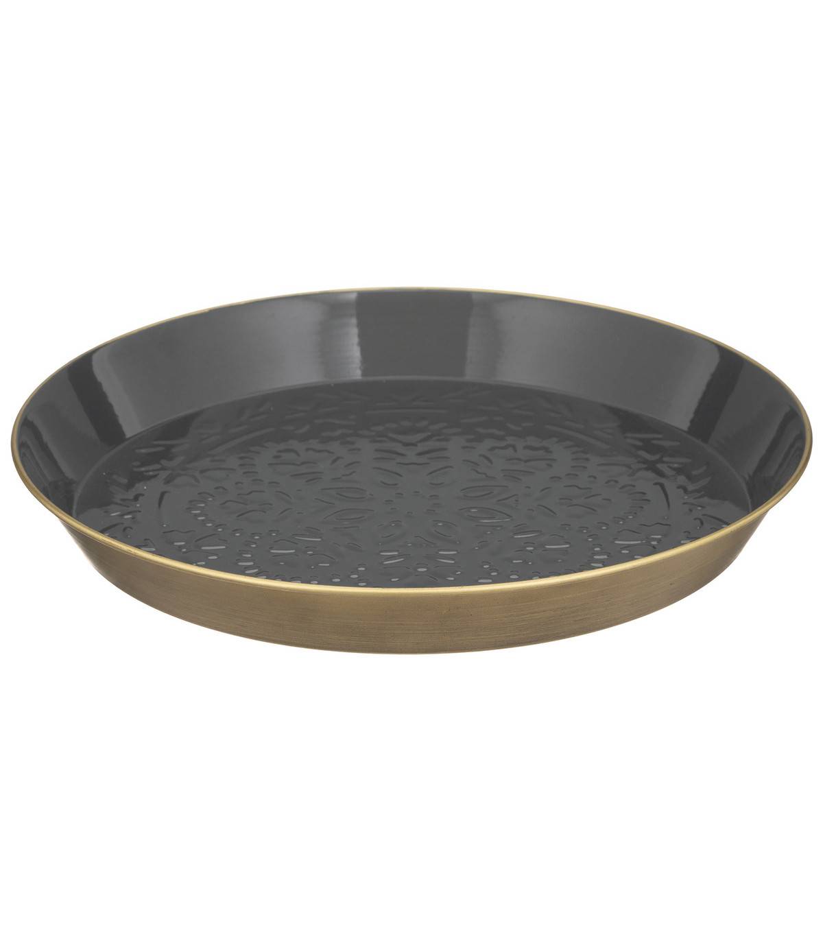 Set de 2 Plateaux ronds de diamètres différents en Métal déco - Image 1