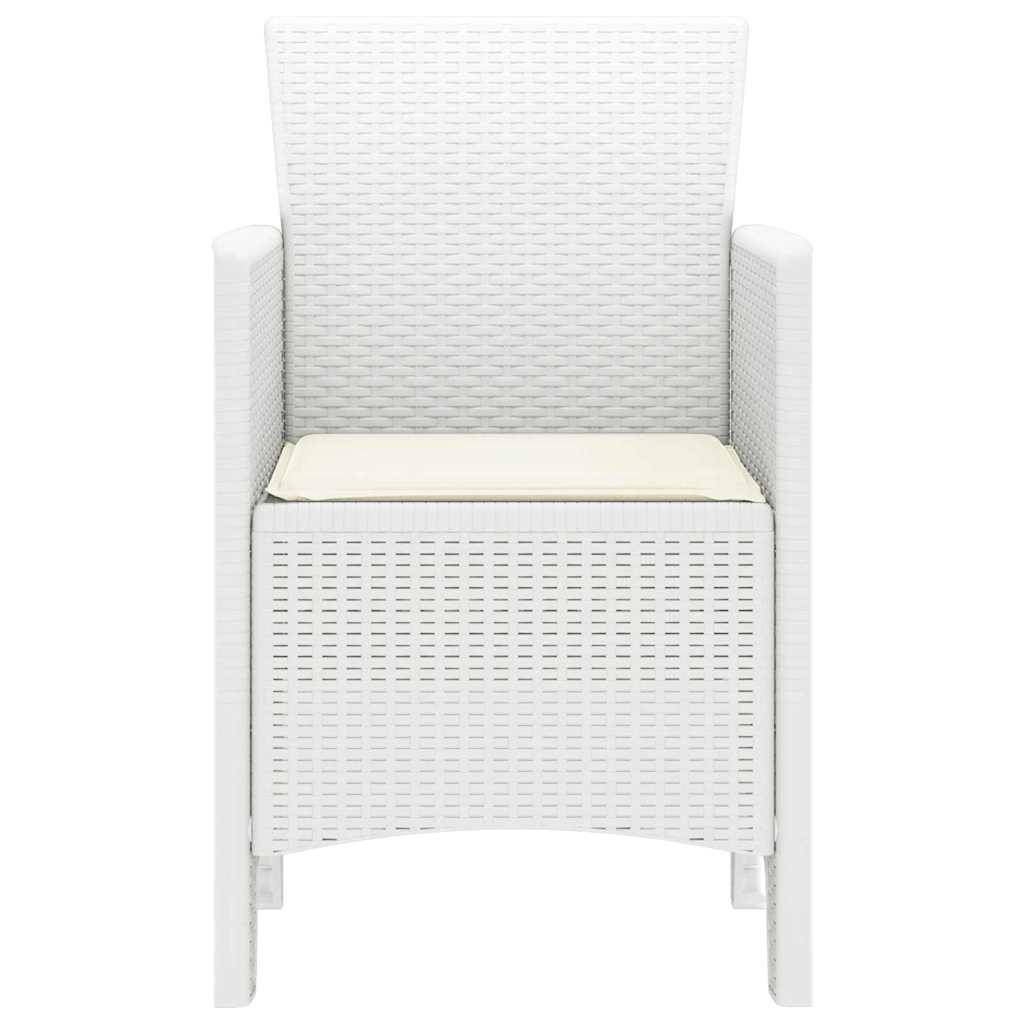 Chaise de jardin polypropylène blanc 53 x 49 x 85 cm, Poids :13kg - PANGIVO - Image 5