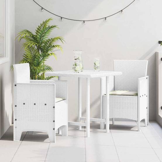 Chaise de jardin polypropylène blanc 53 x 49 x 85 cm, Poids :13kg - PANGIVO - Image 1