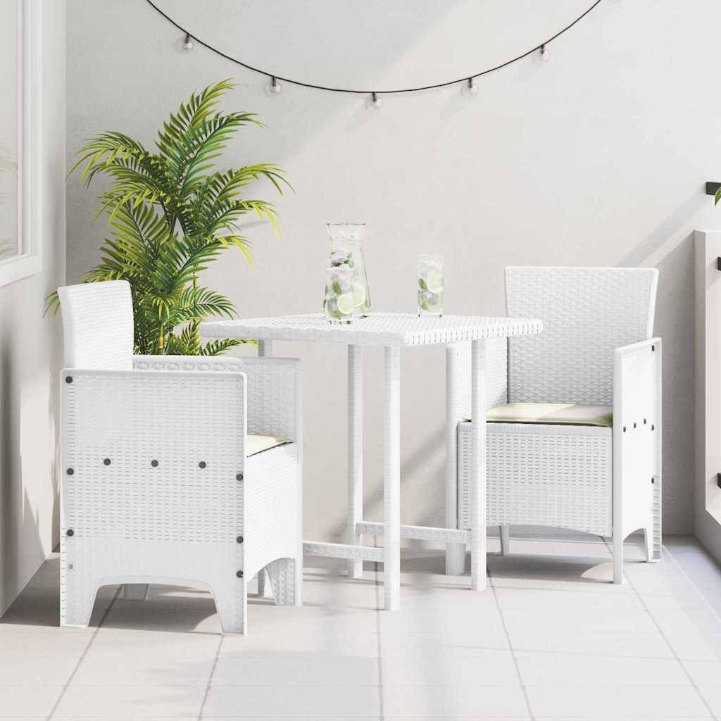 Chaise de jardin polypropylène blanc 53 x 49 x 85 cm, Poids :13kg - PANGIVO - Image 1