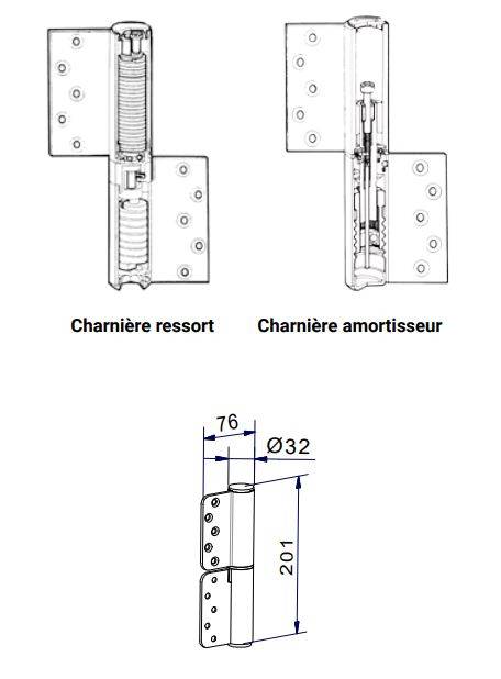 Charnière DENSEI 113 SEVAX - Gauche sans arrêt - WA758110X - Image 2