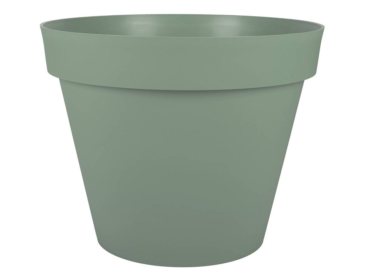 EDA Plastiques - Eda Plastique - Pot De Fleur Rond Toscane - ø 60 X H47 Cm - 76 L - Vert Laurier - Image 2