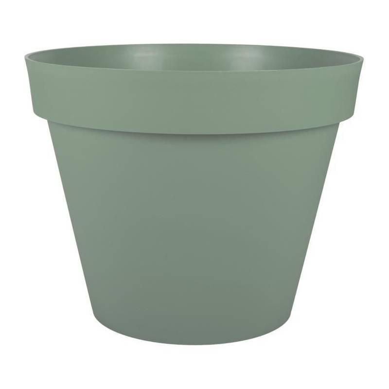 EDA Plastiques - Eda Plastique - Pot De Fleur Rond Toscane - ø 60 X H47 Cm - 76 L - Vert Laurier - Image 1