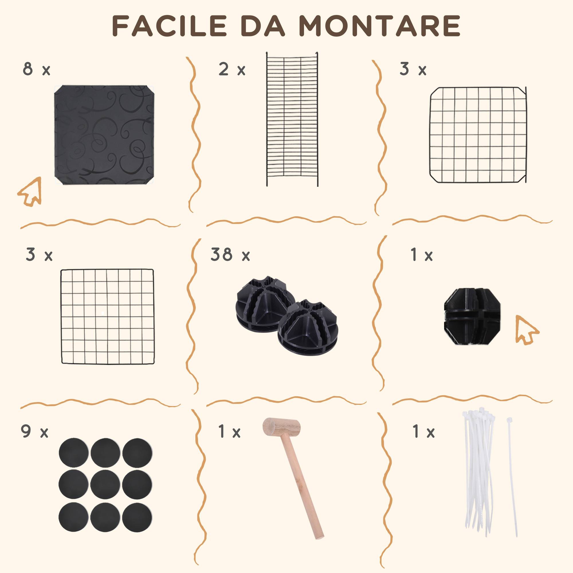 Enclos lapins modulable acier multiniveau aération optimale 70x70x105cm Noir - ComfortXL Outdoor Living - Image 7