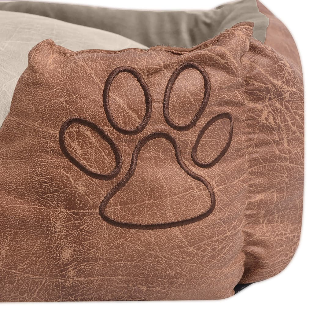 Vidaxl - Lit pour chiens avec coussin Cuir artificiel PU Taille XXL Beige vidaXL 170429 - Image 3