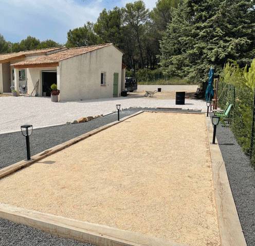 Kit terrain de pétanque jaune 75m² - Image 3