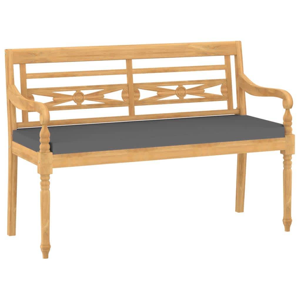 Helloshop26 - Salon de jardin meuble d'extérieur ensemble de mobilier 4 pièces avec coussins bois de teck solide - Image 2