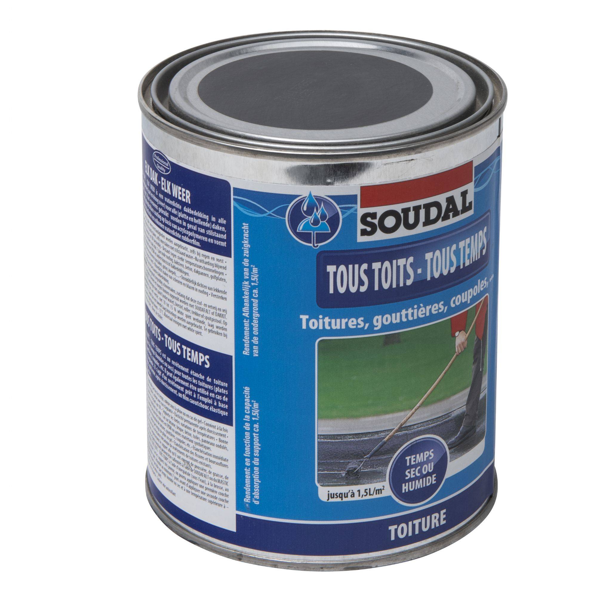 Caoutchouc liquide 750ml Soudal 750 ml - 750 ml - Image 1