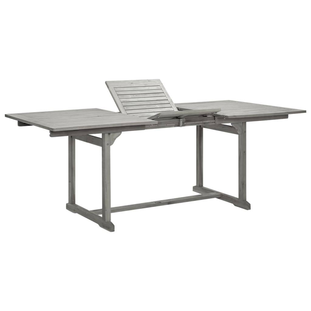 ComfortXL - Table Extensible de Jardin Grise 150-200cm en Bois d'Acacia avec Trou Parasol – ComfortXL Outdoor Living