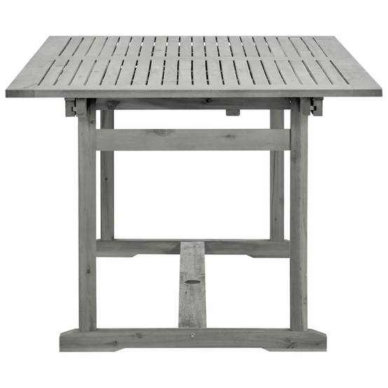 ComfortXL - Table Extensible de Jardin Grise 150-200cm en Bois d'Acacia avec Trou Parasol – ComfortXL Outdoor Living - Image 6
