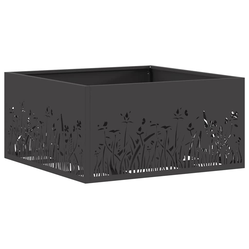 ComfortXL - Brasero de jardin carré en acier design moderne 60x60cm Noir – ComfortXL Outdoor Living - Image 2