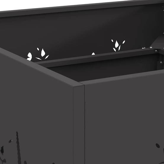 ComfortXL - Brasero de jardin carré en acier design moderne 60x60cm Noir – ComfortXL Outdoor Living - Image 7