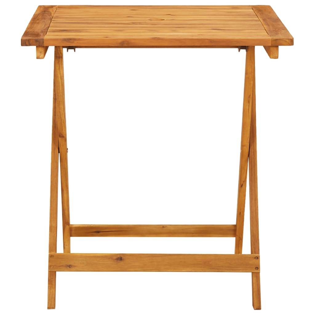 Ensemble de bistro 3 pcs | Mobilier d'extérieur blanc crème tissu et bois massif Maison Chic - Image 6