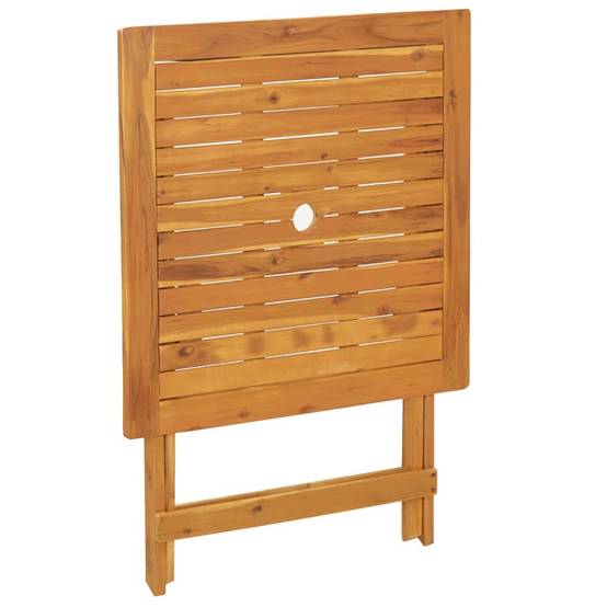 Ensemble de bistro 3 pcs | Mobilier d'extérieur blanc crème tissu et bois massif Maison Chic - Image 8