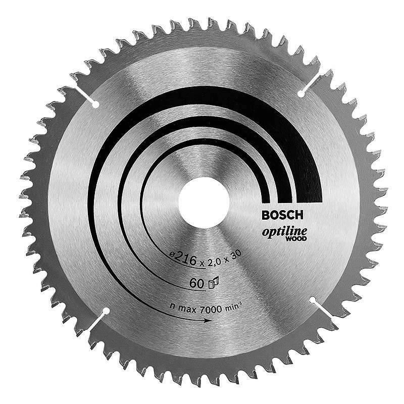 Bosch - Lame BOSCH 2608640433 Optiline Wood Ø 216 mm 60 dents pour scie à onglet et radiale Bosch - Image 1