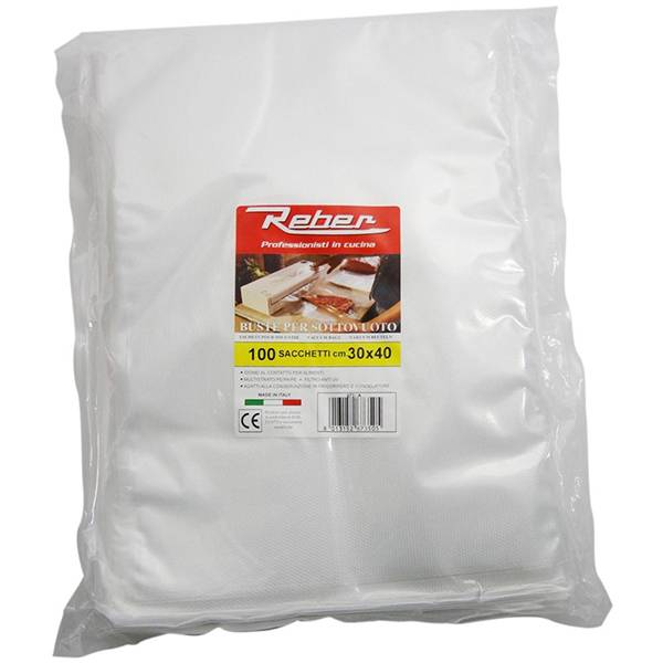 Reber - Lot de 100 sacs 30x40 pour appareil à emballage sous vide 9701n et 9700n 6735N Reber