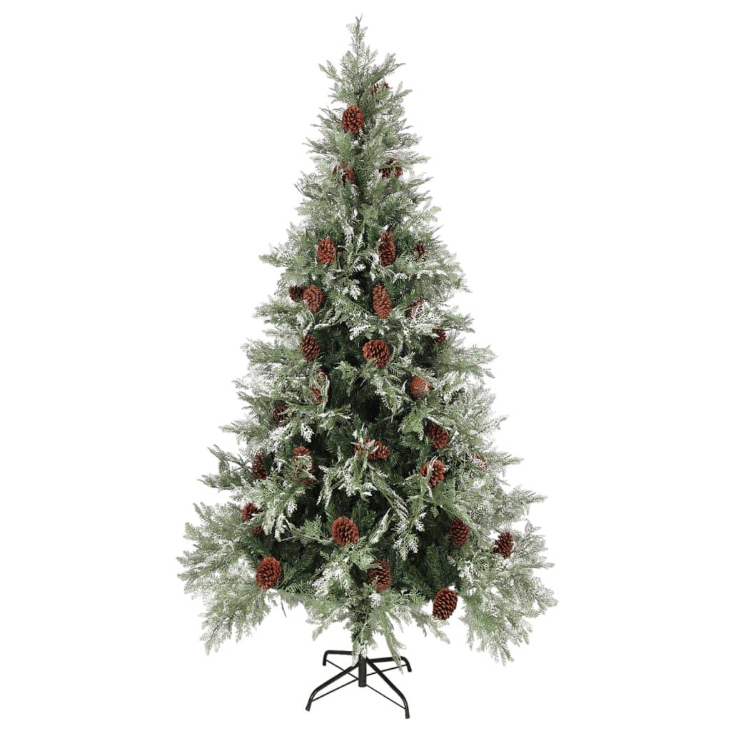 ComfortXL - Sapin de Noël artificiel effet neige PVC/PE avec pommes de pin 225 cm – ComfortXL Outdoor Living - Image 2