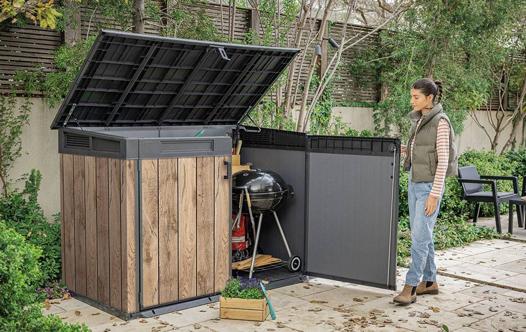 Keter - Coffre de rangement pour jardin Signature 2020L - Aspect bois Douglas - KETER - Image 2