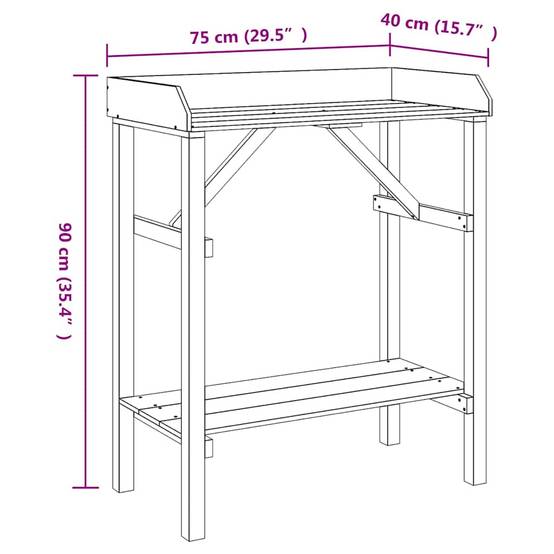 Support plante Prolenta Naturel 75 X 40 X 90 cm - P95016N - Image 10