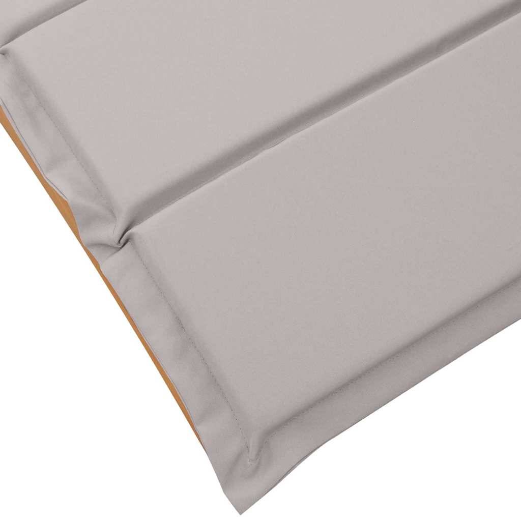 2 pcs Transat | Bain de soleil | Chaise longue avec coussin Taupe Bois d'Acacia Massif - Image 9