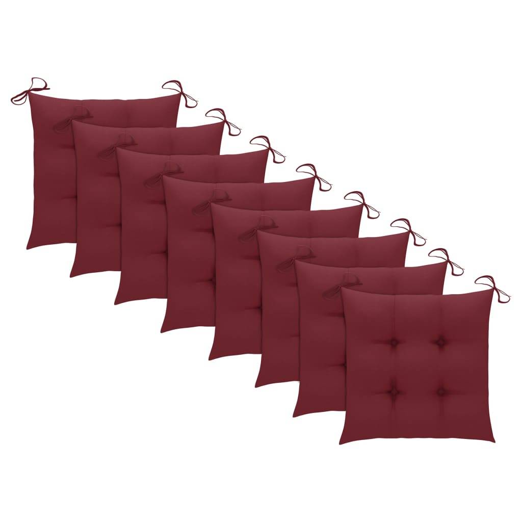 PANGIVO - Lot de 8 chaises de jardin pliables teck rouge bordeaux 56 x 58 x 88 cm - PANGIVO - Image 6