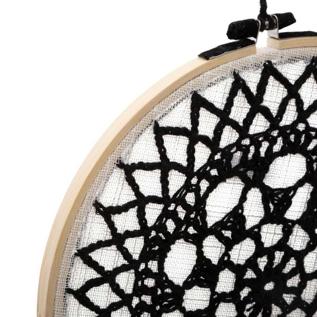 Attrape-Rêves Déco "Brodé" 43cm Noir - Image 2