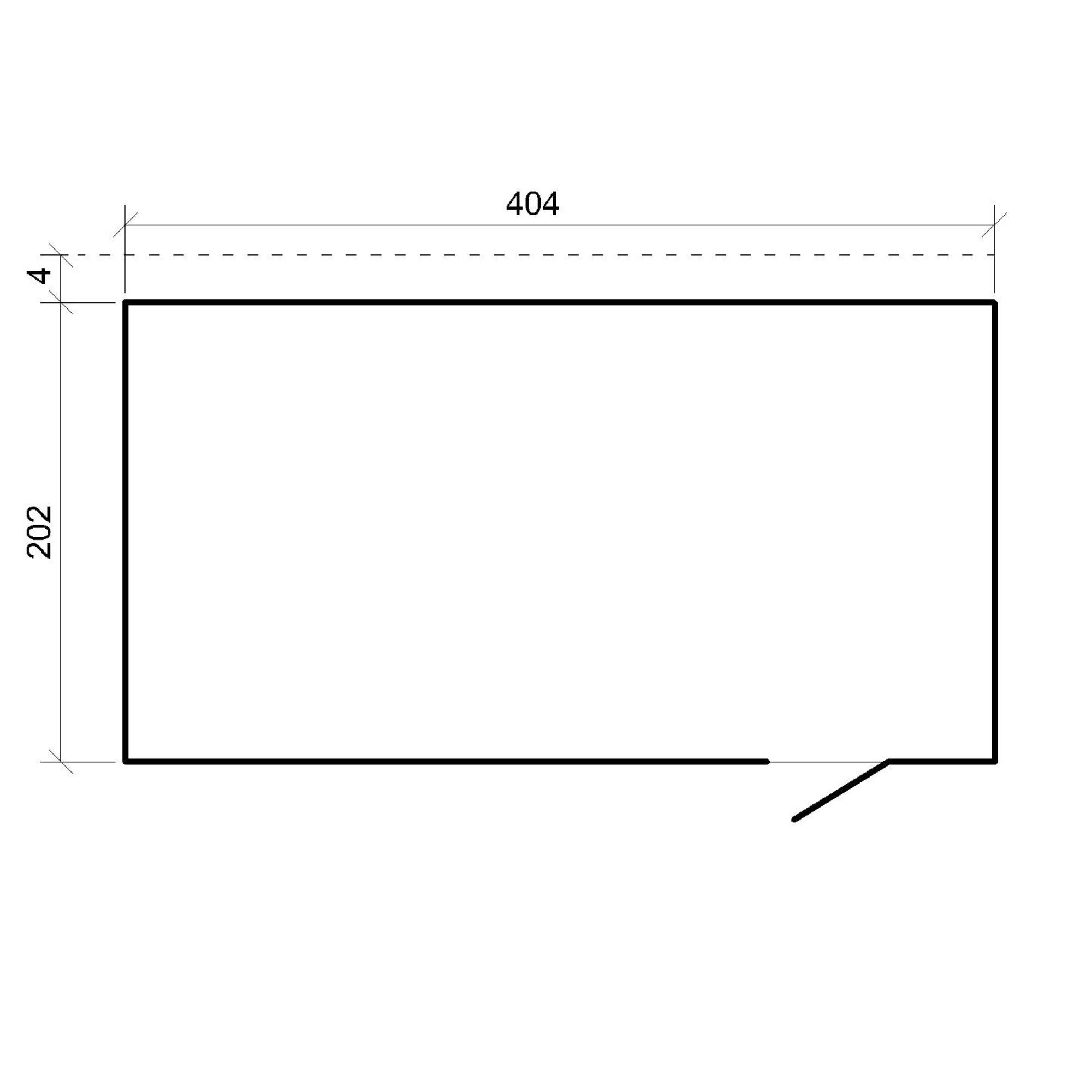 Timbela - Abri de Jardin en Bois - 8,16 m² / 206x404xH216 cm - avec sol traité - Timbela M327F1+M327G - Image 7