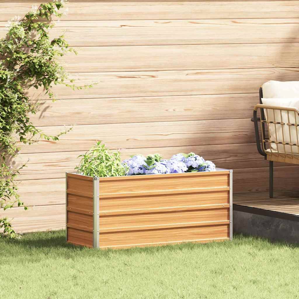 Prolenta Premium - Jardinière acier marron  100 x 40 x 45 cm  - Prolenta premium p319.2 - Image 1
