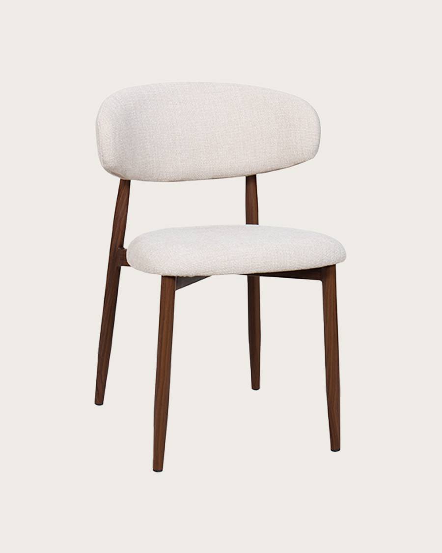 Kerin - Lot de 2 chaises en tissu et pieds métal - UNIQKA - Image 1