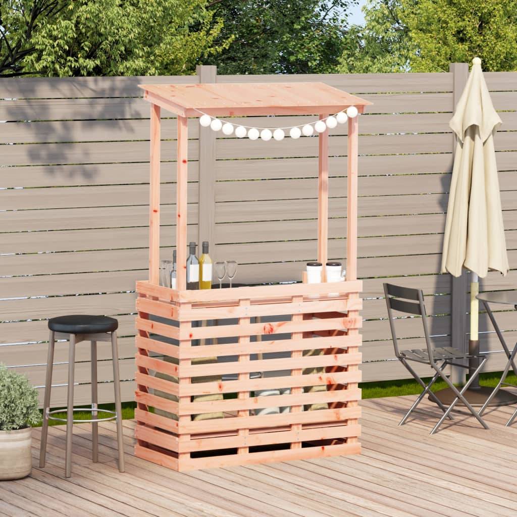 Comptoir de Bar de Jardin en Bois de Douglas Massif avec Toit Intégré et Étagères – ComfortXL Outdoor Living - Image 3