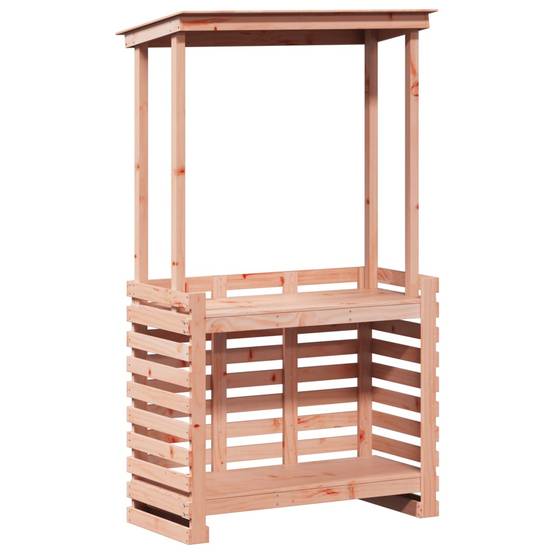 Comptoir de Bar de Jardin en Bois de Douglas Massif avec Toit Intégré et Étagères – ComfortXL Outdoor Living - Image 6