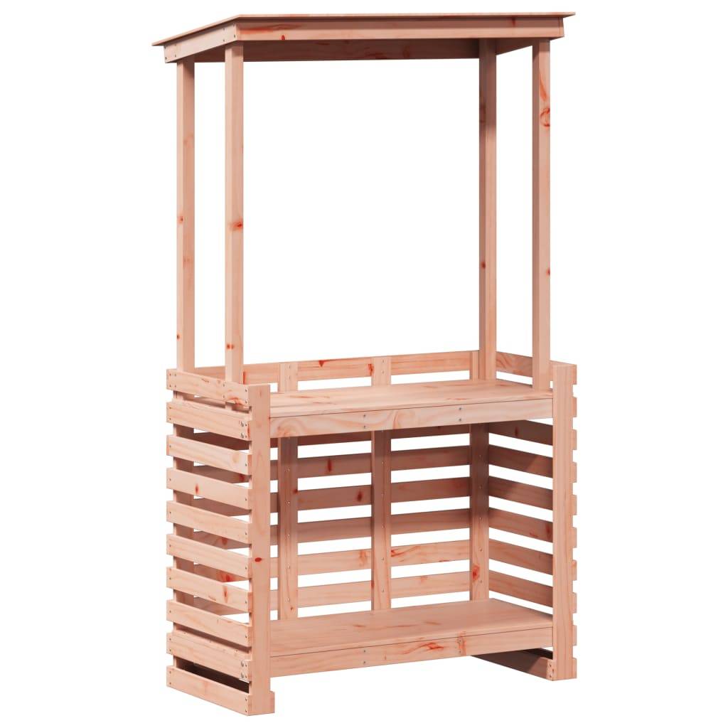 Comptoir de Bar de Jardin en Bois de Douglas Massif avec Toit Intégré et Étagères – ComfortXL Outdoor Living - Image 6