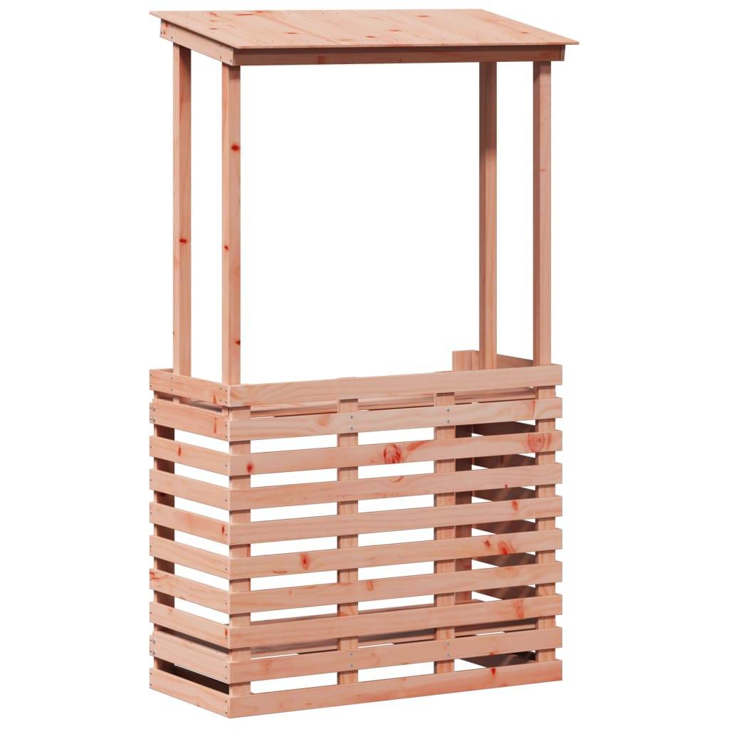 Comptoir de Bar de Jardin en Bois de Douglas Massif avec Toit Intégré et Étagères – ComfortXL Outdoor Living - Image 2