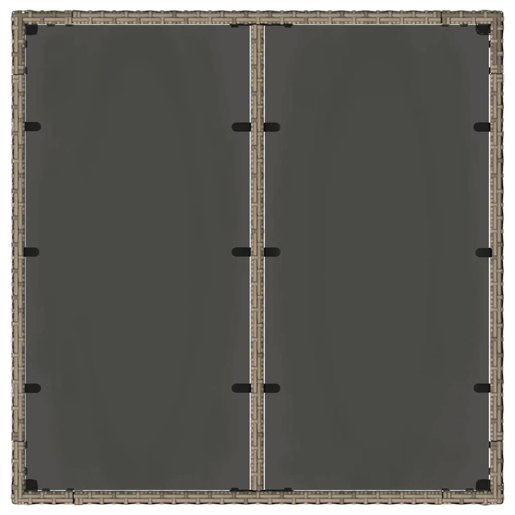 PANGIVO - Table de jardin résine tressée verre trempé gris 90 x 90 x 75 cm - PANGIVO - Image 7
