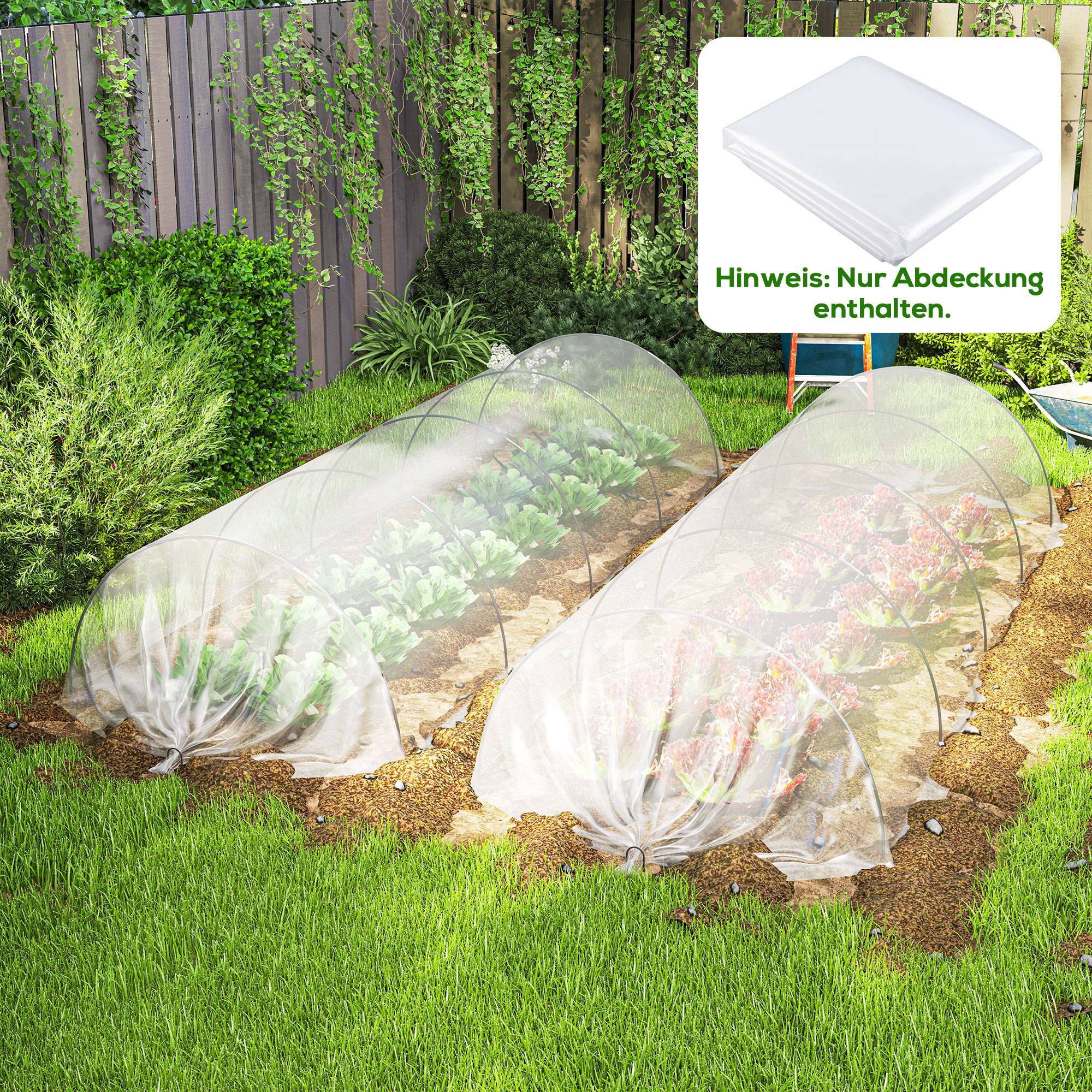 Sans Marque - Bâche de serre en PE, résistante aux UV et imperméable, pour couvrir les plantes. Dimensions : 7 x 8 m. - Image 4
