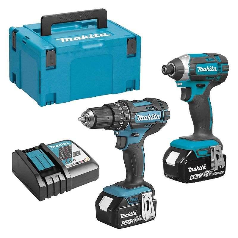 Makita - Pack 2 outils MAKITA DLX2131TJ (DHP482Z + DTD152Z) 18V Li-ion LXT (2 x 5,0 Ah) Makita - Image 1