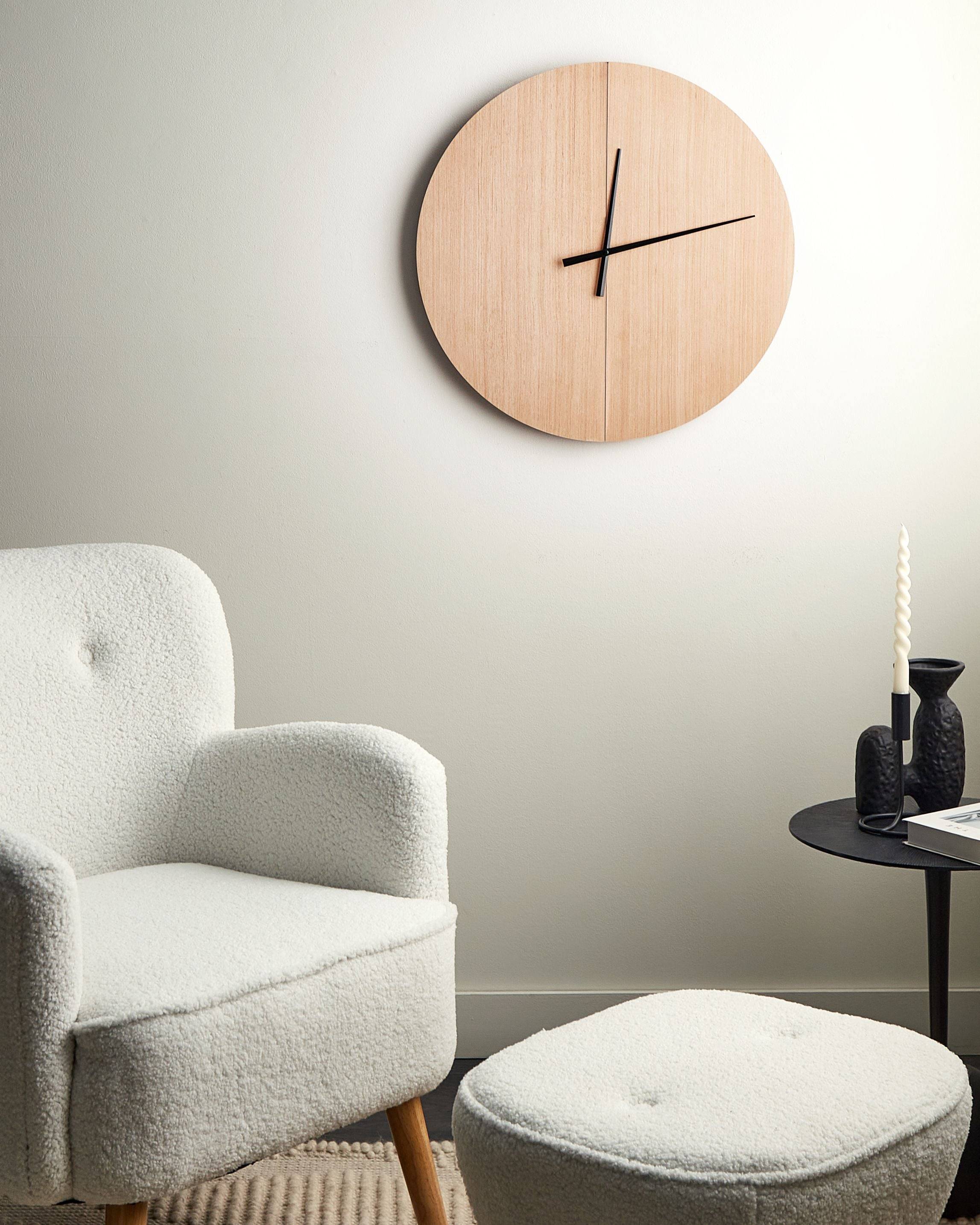 Beliani - Horloge murale MDF Marron clair CABIC - 60x1x60- Beliani - Image 1