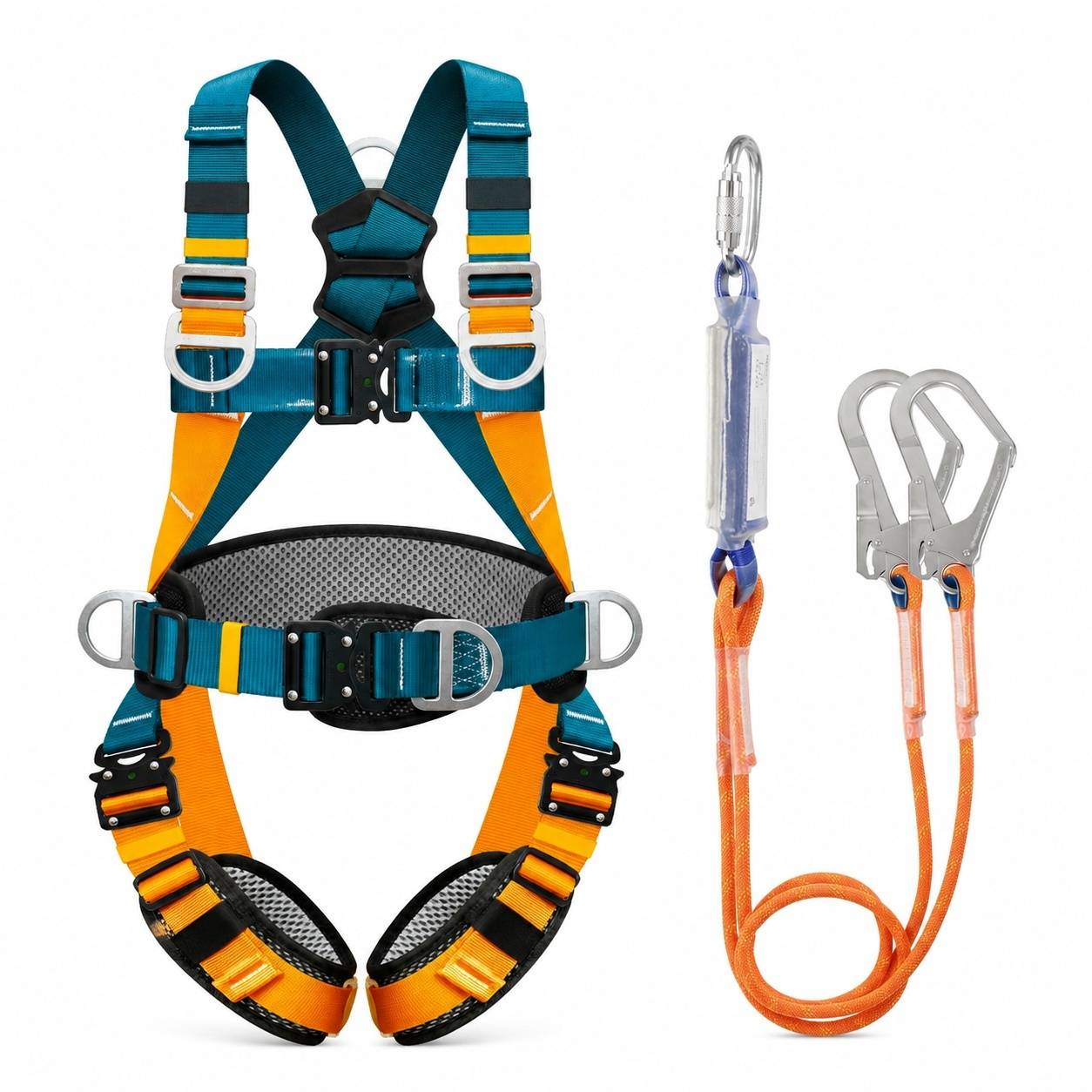 Harnais de Sécurité Anti-Chute avec Longes Confortable Résistant pour Travaux en Hauteur - Image 1