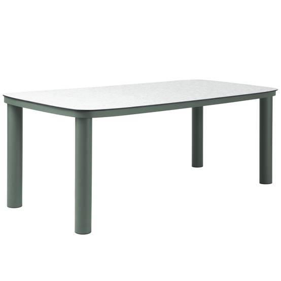 Oviala - Table de jardin aluminium 213x90 cm et 8 chaises textilène vert Nocera - Oviala - Image 5